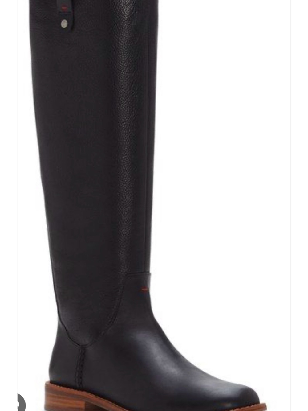ED ‘love’ knee high Smooth Leather Riding Boot - Black